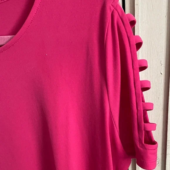 MICHAEL Michael Kors Fuchsia Short Sleeve Tee - Picture 3 of 4